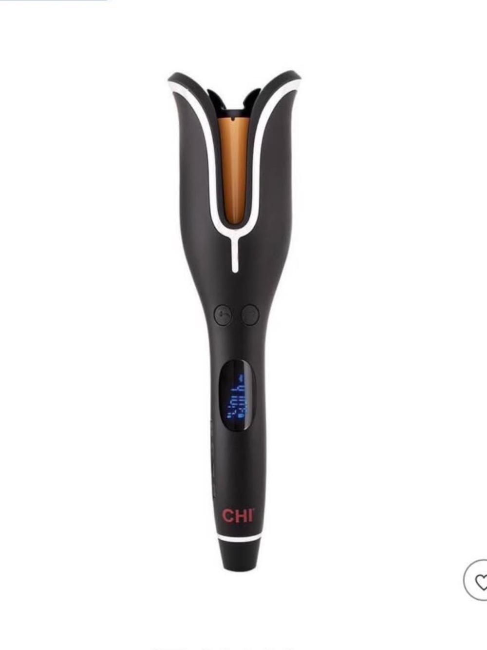 CHI Black Automatic Hair Curler with Gold Barrel 1in barrel